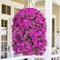 Artificial Hanging Flowers for Outdoors, Fake Hanging Plants with Baskets, Silk Faux Flowers UV Resistant
